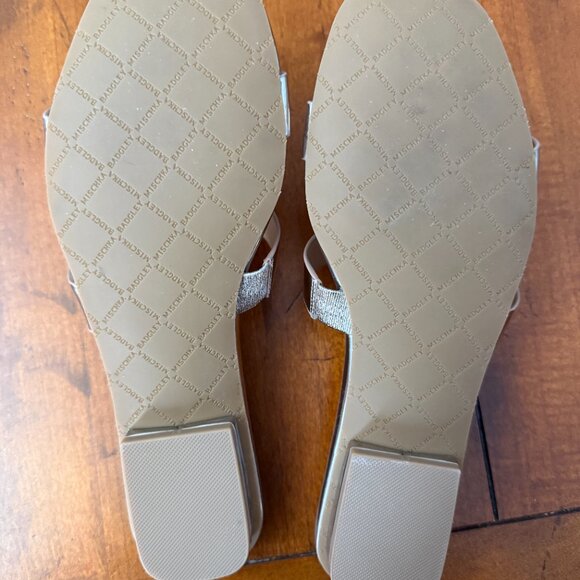 Badgley Mischka Collection Josette Slide Sandals, Champagne Gold, size 8, NIB - Picture 10 of 13